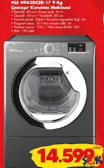 HOOVER HLE H9A2DCER-17 9 KG Wİ Fİ ÇAMAŞIR KURUTMA MAKİNESİ